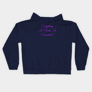 Everything  Is Neato In  Escondido! Purple Script Kids Hoodie